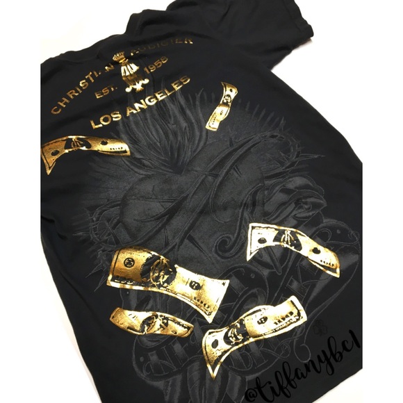 Christian Audigier Heart Breaker Rhinestone Tee - Picture 5 of 10